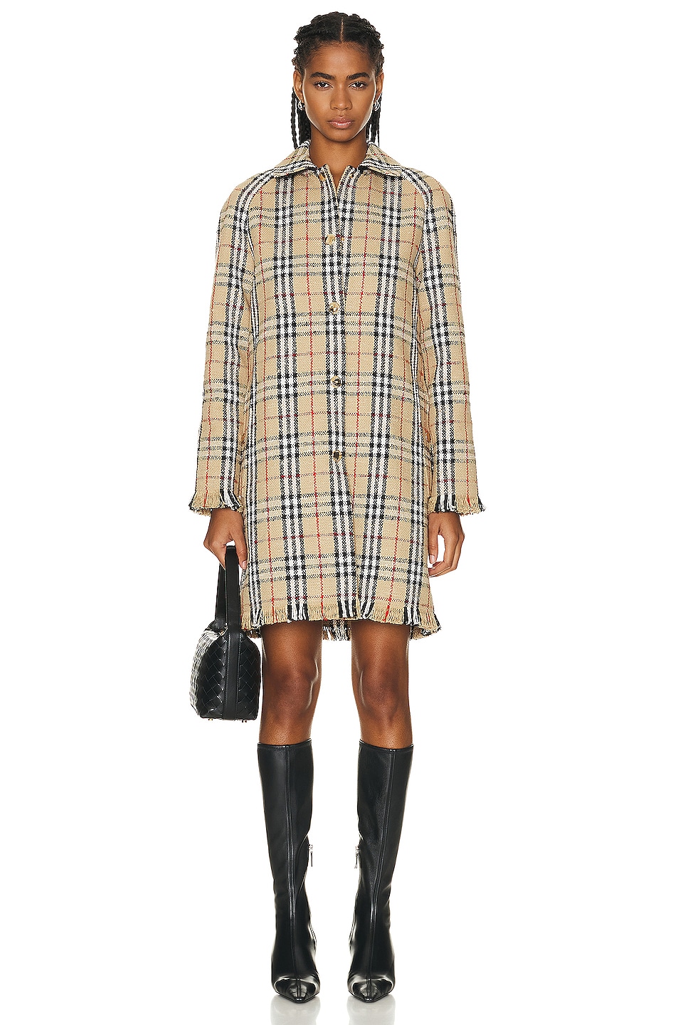 Image 1 of Burberry Car Coat in Archive Beige Check