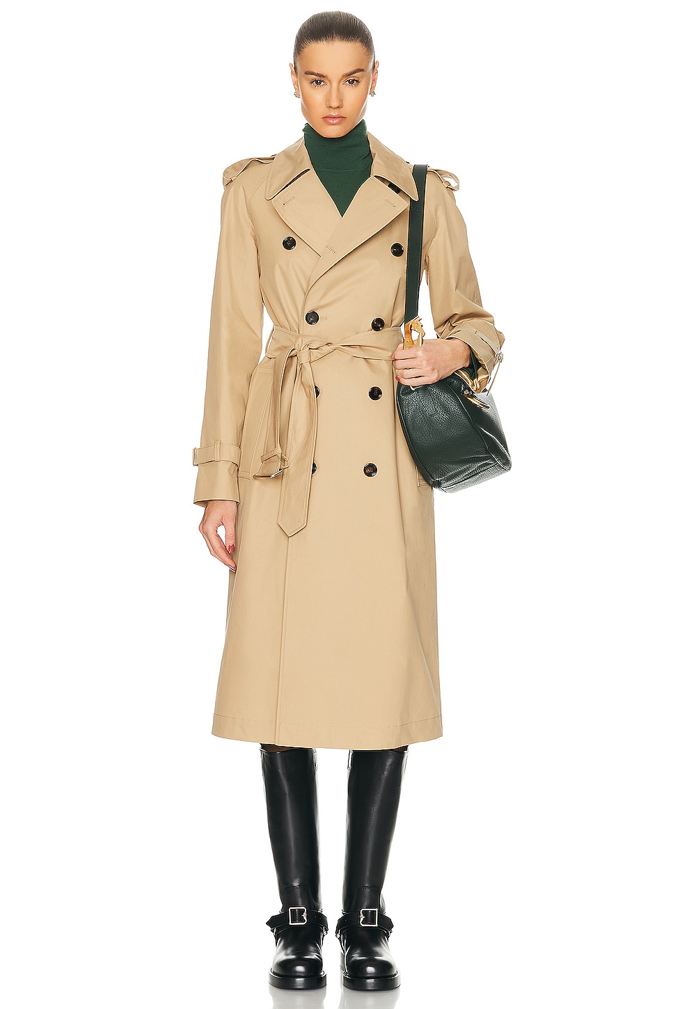 Image 1 of Burberry Trench Coat in Flax