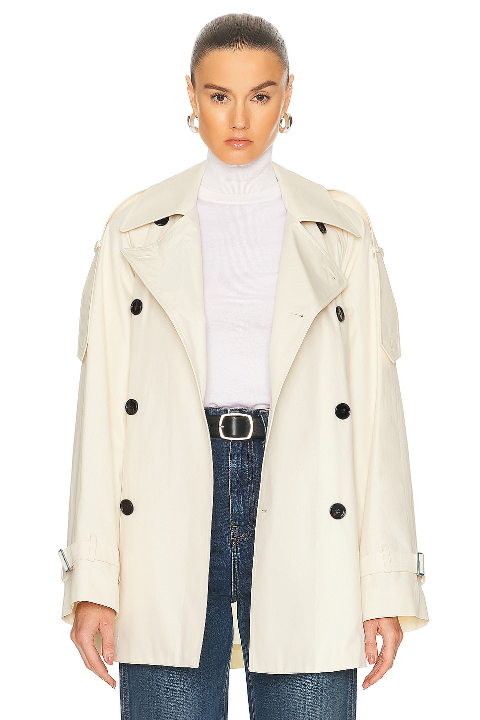 Image 1 of Burberry Belted Coat in Calico