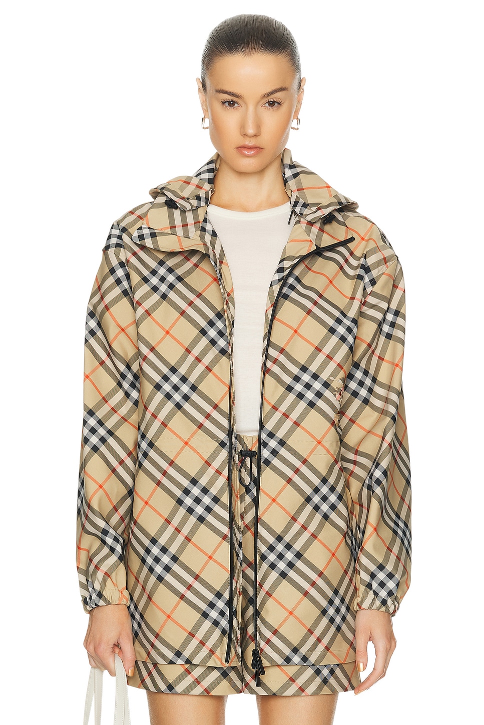 Image 1 of Burberry Long Sleeve Jacket in Sand IP Check