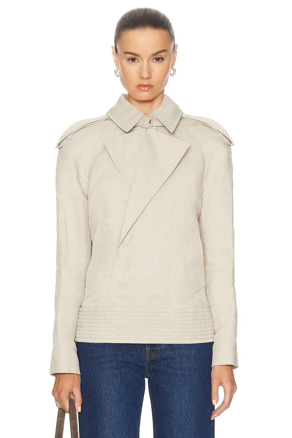 Image 1 of Burberry Bomber Jacket in Oat