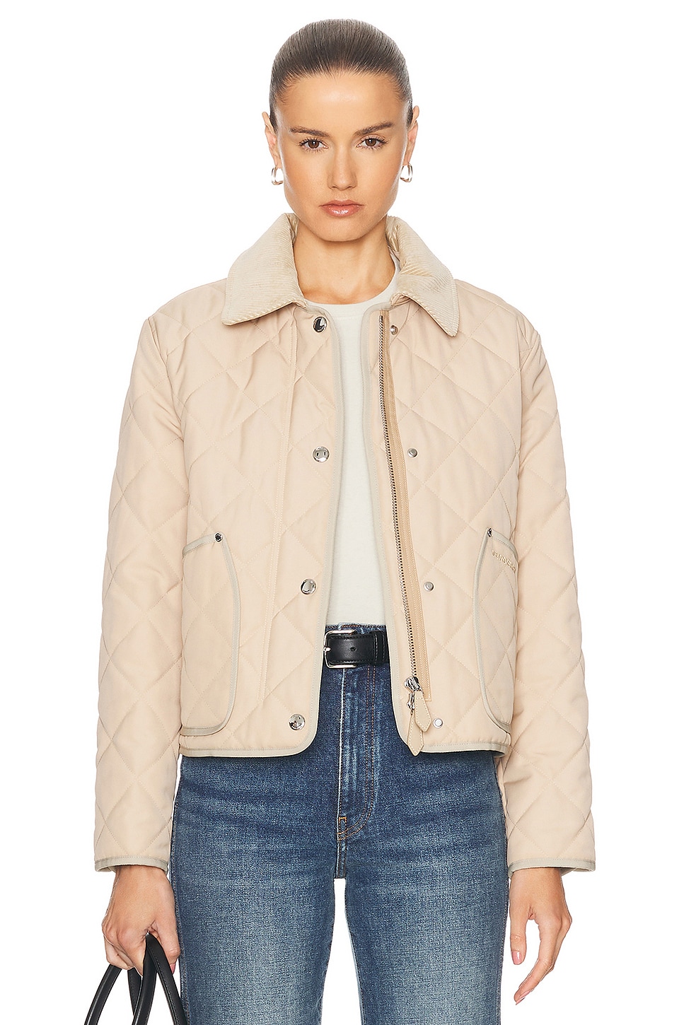 Image 1 of Burberry Lanford Jacket in Soft Fawn