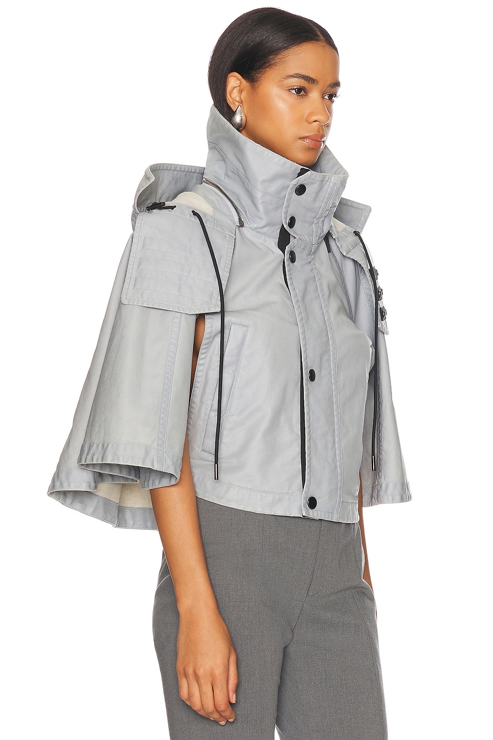 Burberry Button Up Cape In Gale