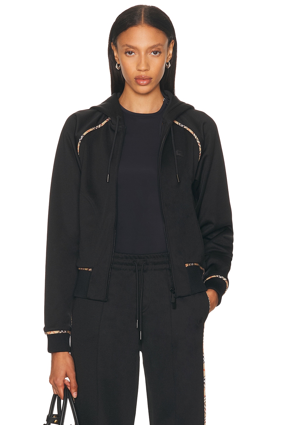 Image 1 of Burberry Track Jacket in Black