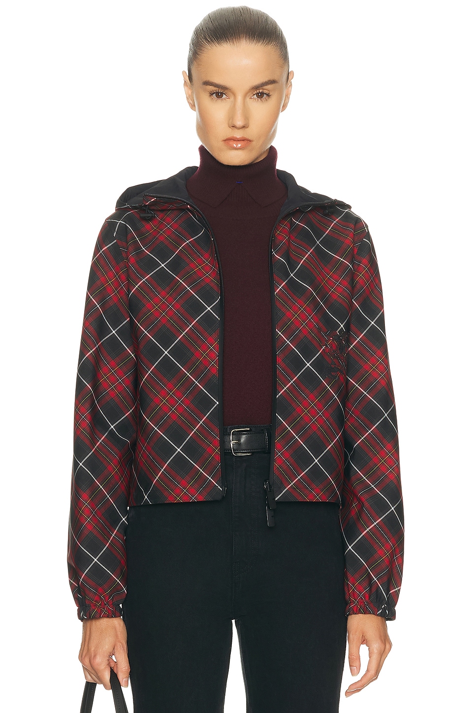 Image 1 of Burberry Salisbury Check Coat in Poppy IP Check