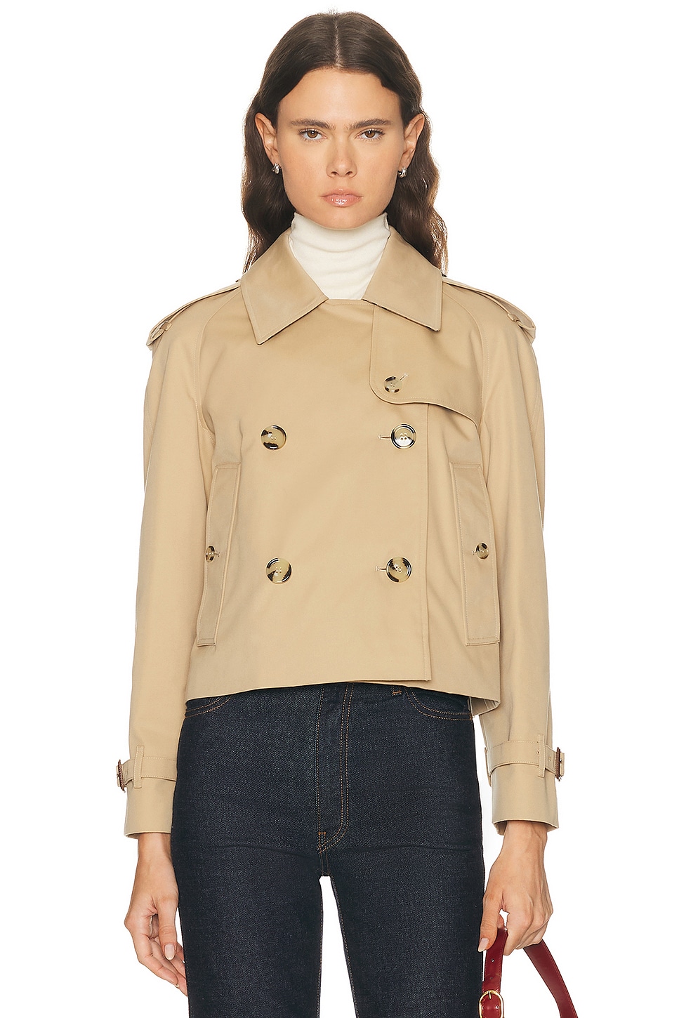 Image 1 of Burberry Haltye Jacket in Honey