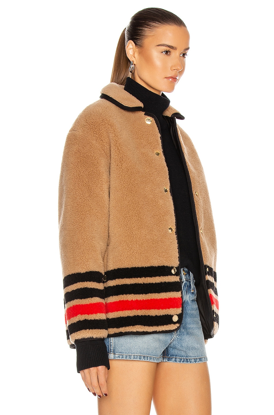 Burberry Kettlewell Fleece Jacket in Light Camel | FWRD