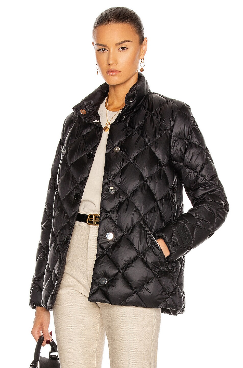 Image 1 of Burberry Oswestry Square Down Jacket in Black