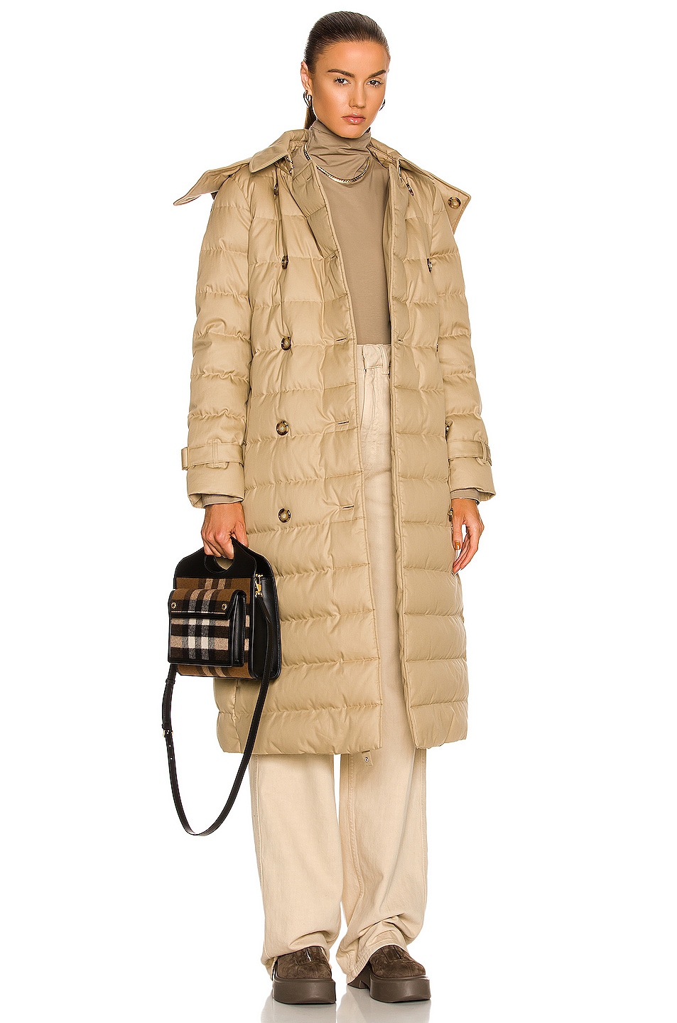 Image 1 of Burberry Ashwick Quilted Jacket in Honey