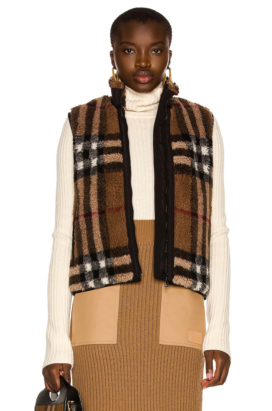Image 1 of Burberry Hillend Vest in Birch Brown IP Check