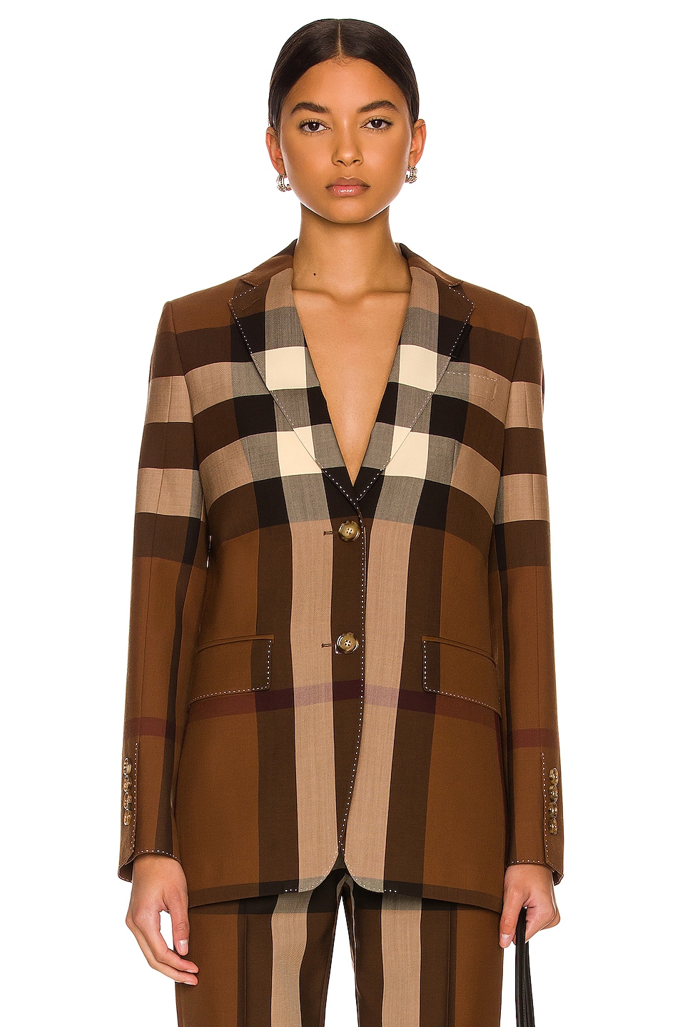Image 1 of Burberry Sidon Jacket in Dark Birch Brown Check