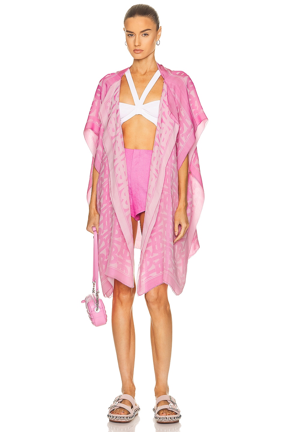Image 1 of Burberry Cape in Bubblegum Pink