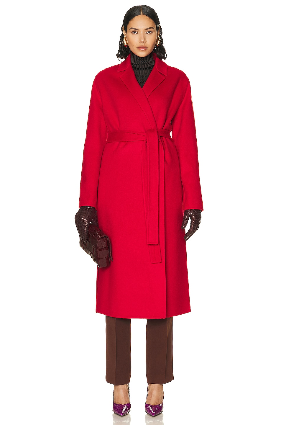 Image 1 of Burberry Sulby Coat in Bright Red