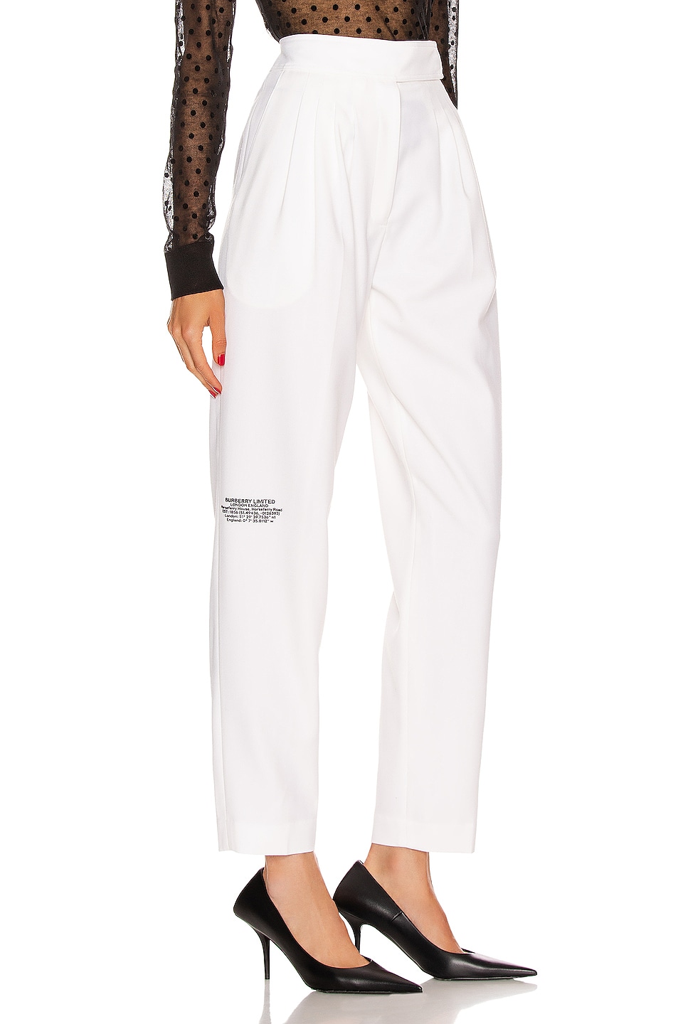 Image 1 of Burberry Marleigh Pant in Optic White