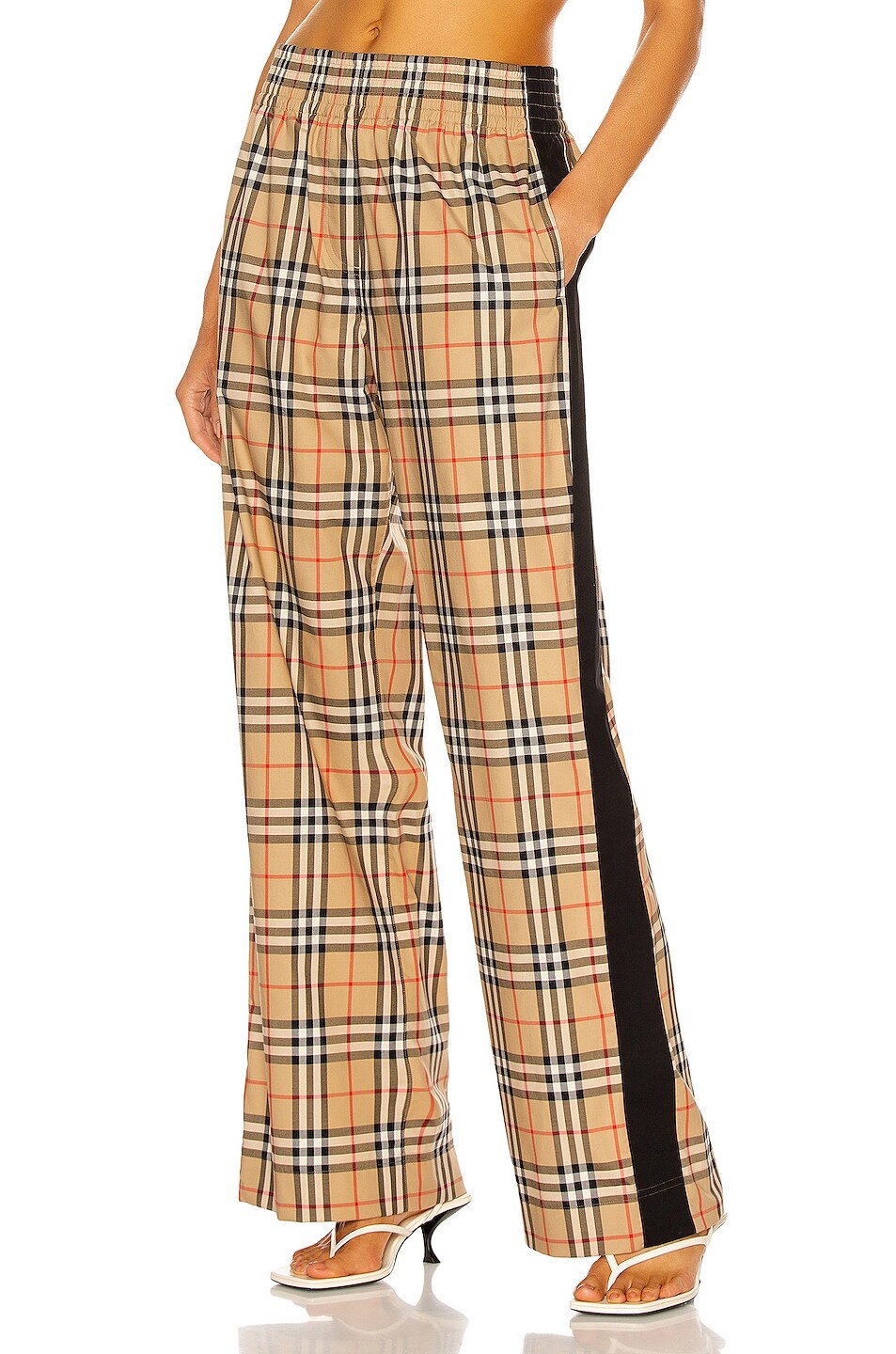 Image 1 of Burberry Louane Pant in Archive Beige IP Check