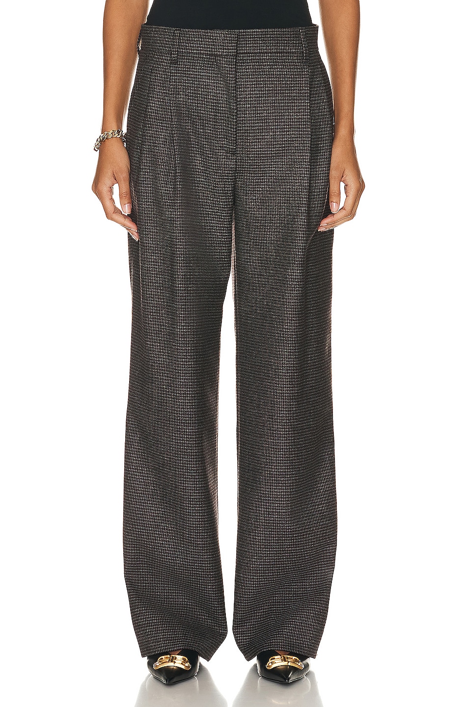 Image 1 of Burberry Tailored Pant in Grey & Red Melange