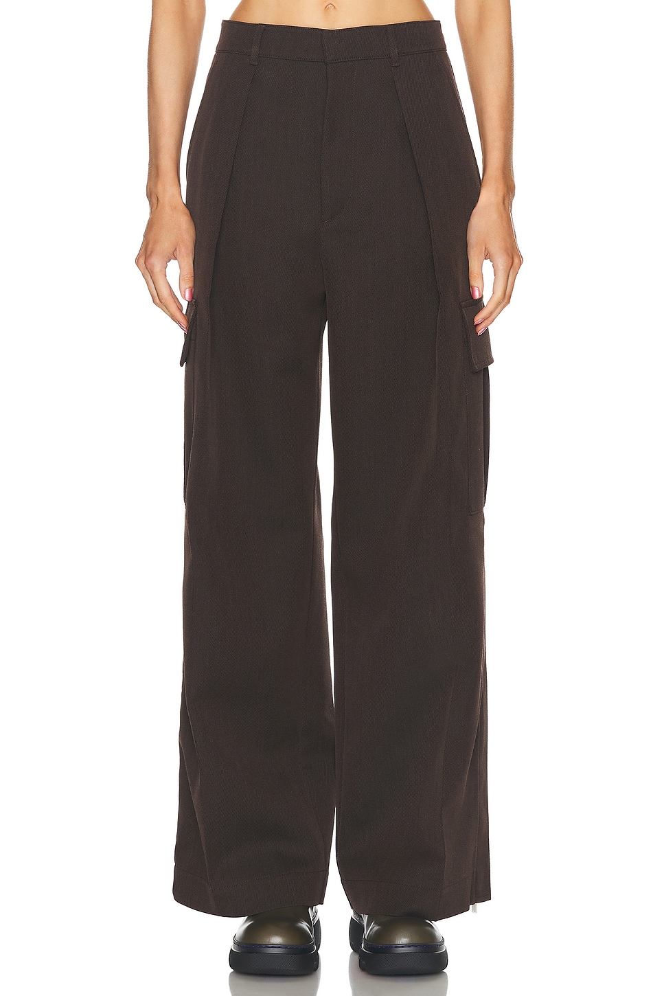 Shop Burberry Cargo Trouser In Brown & Black