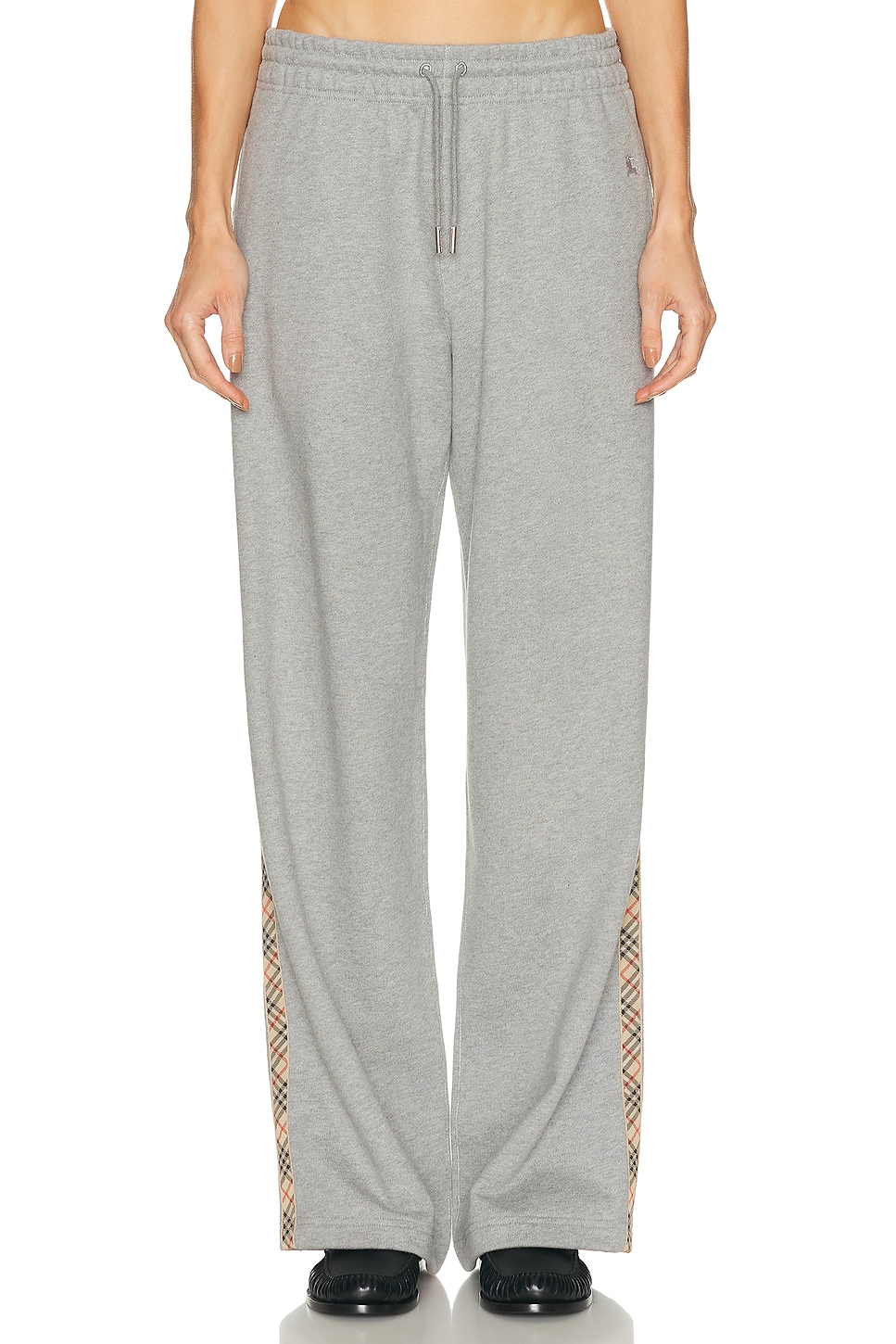 Image 1 of Burberry Jodie Sweatpant in Pale Grey Melange