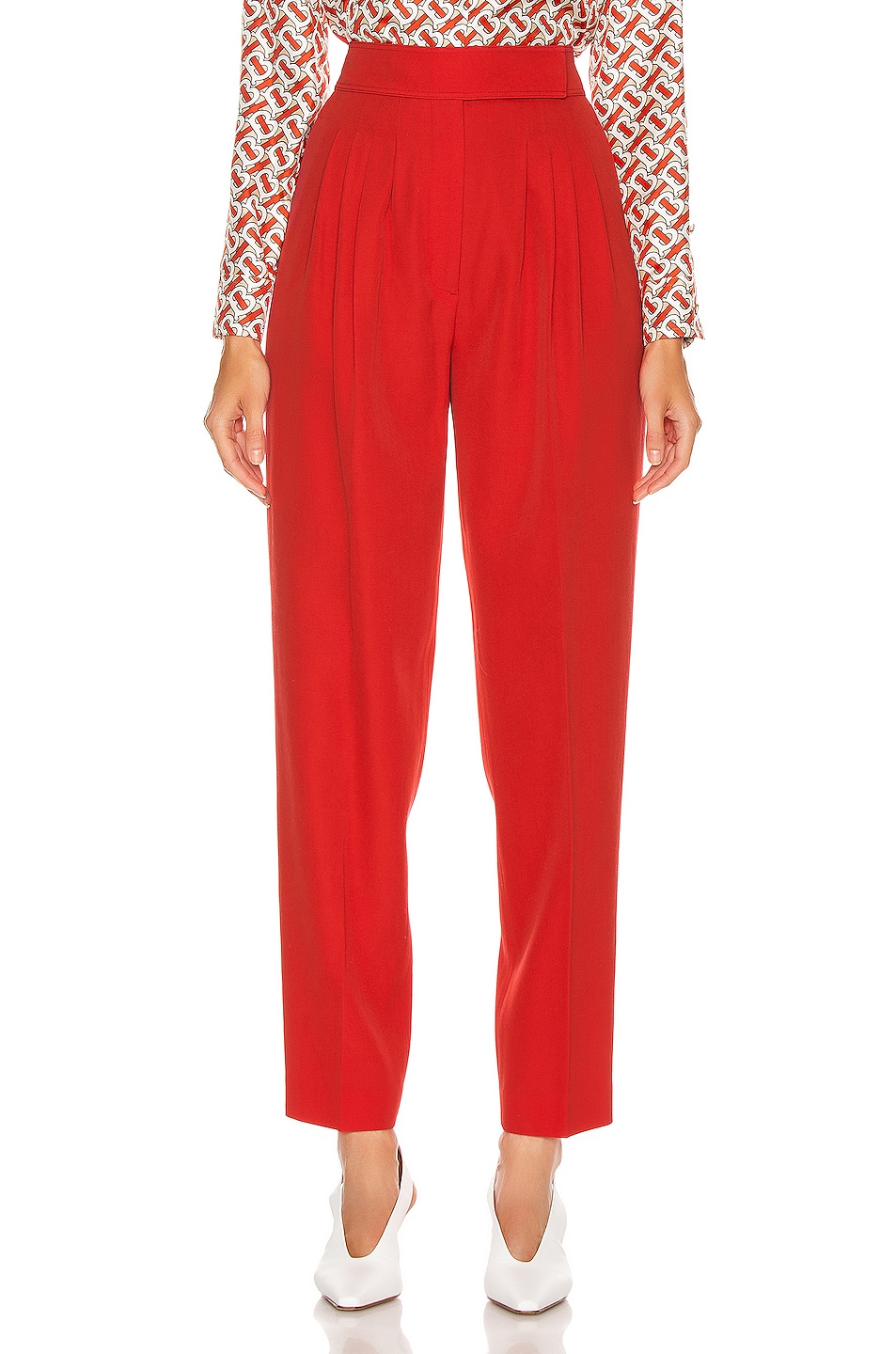 Image 1 of Burberry Marleigh Pant in Bright Red