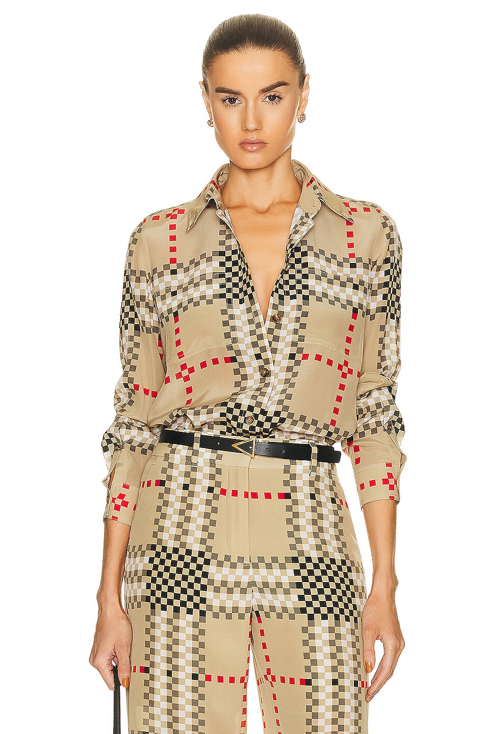 Image 1 of Burberry Paola Top in Archive Beige Pattern