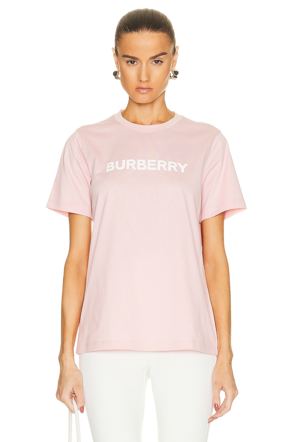Image 1 of Burberry Logo T-shirt in Sorbet Pink
