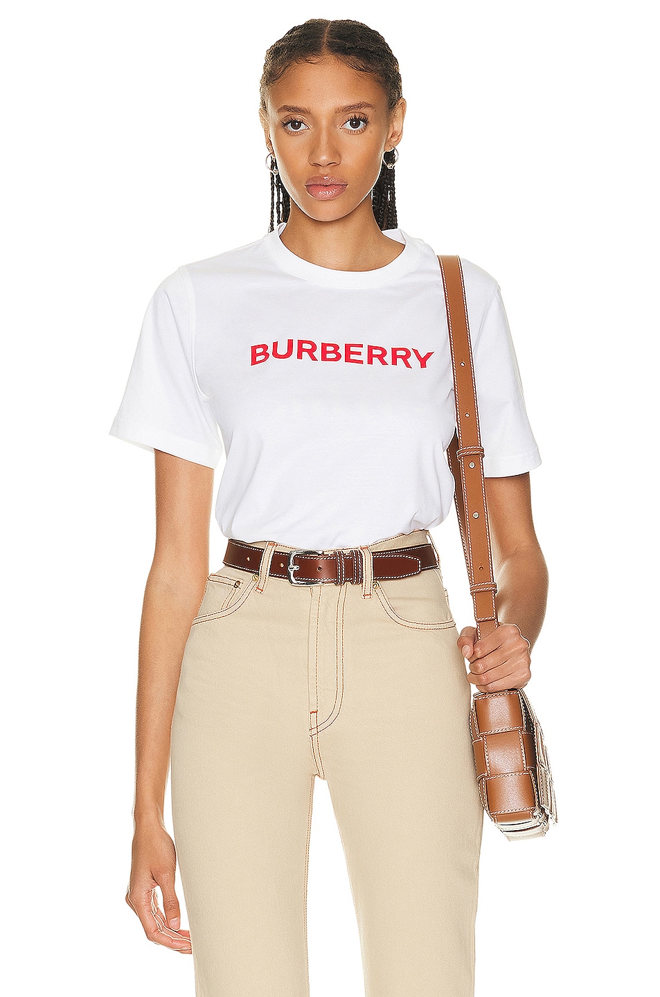 Image 1 of Burberry Logo T-shirt in White