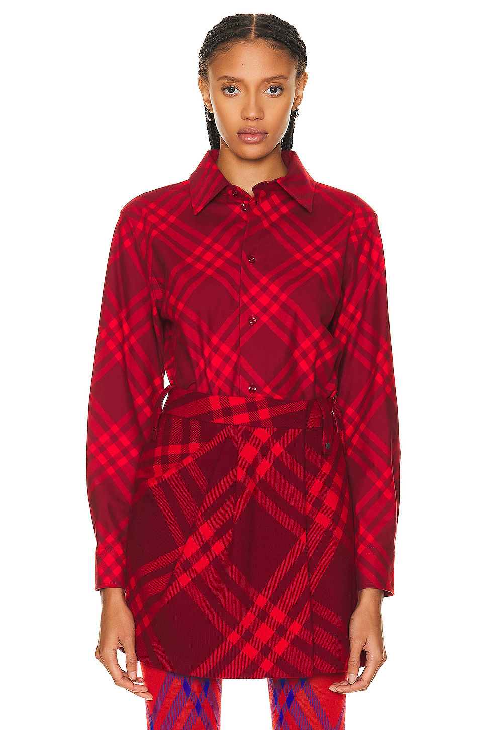 Image 1 of Burberry Long Sleeve Check Shirt in Ripple IP Check