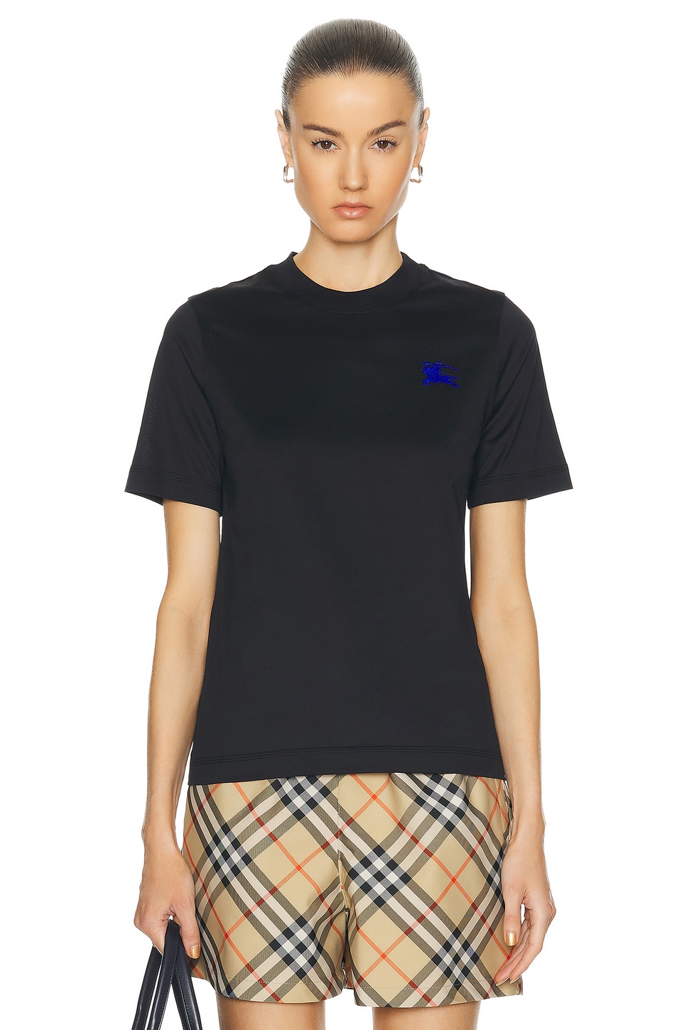 Image 1 of Burberry Short Sleeve T-shirt in Black