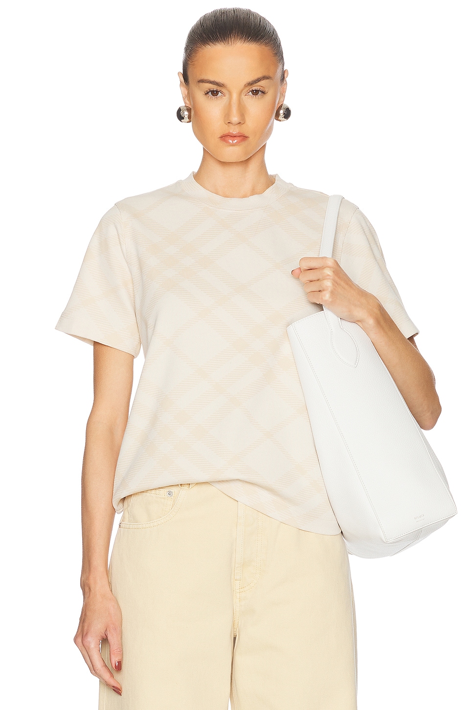 Image 1 of Burberry Short Sleeve T-shirt in Beach IP Check