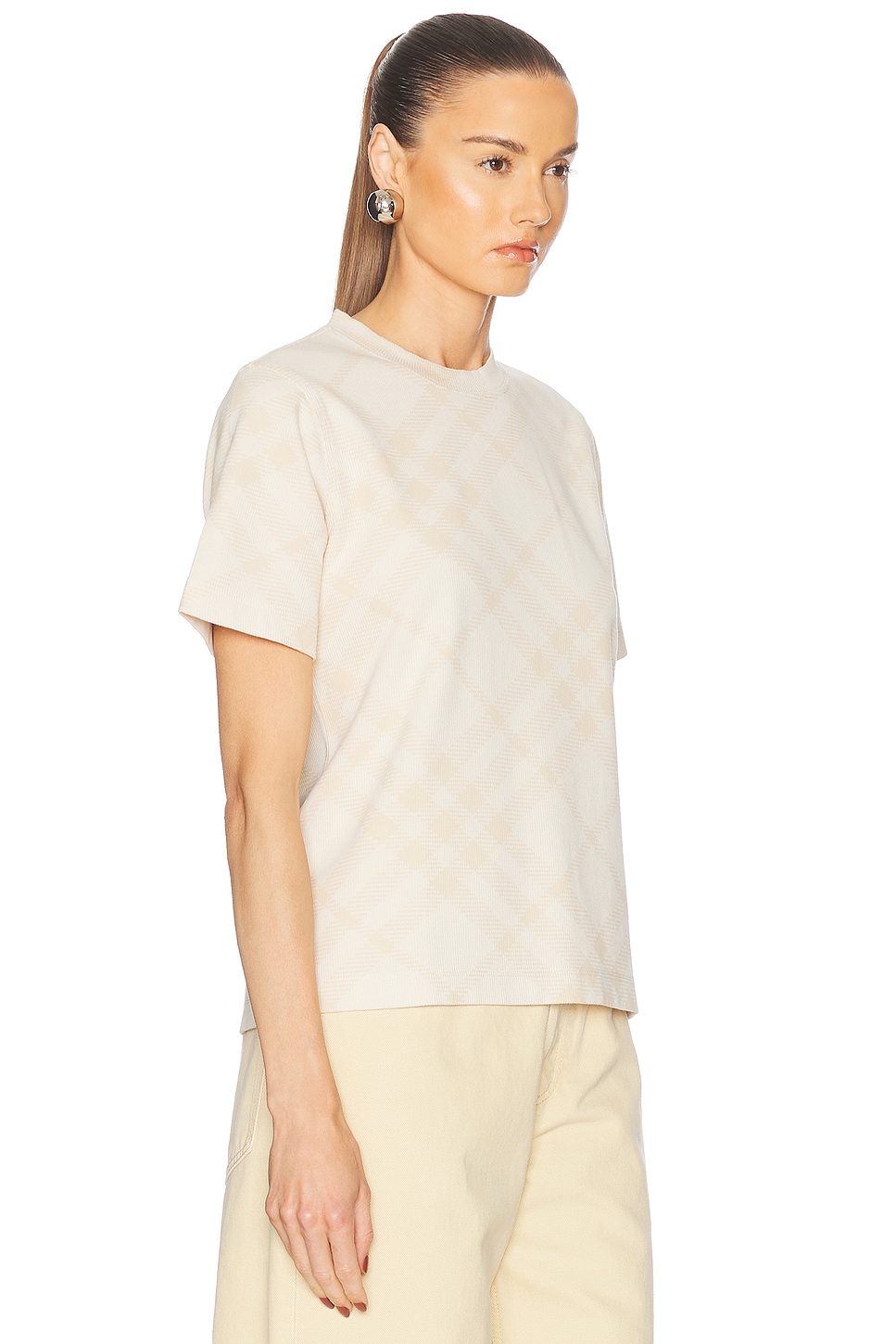 Burberry Short Sleeve T-shirt In Beach Ip Check