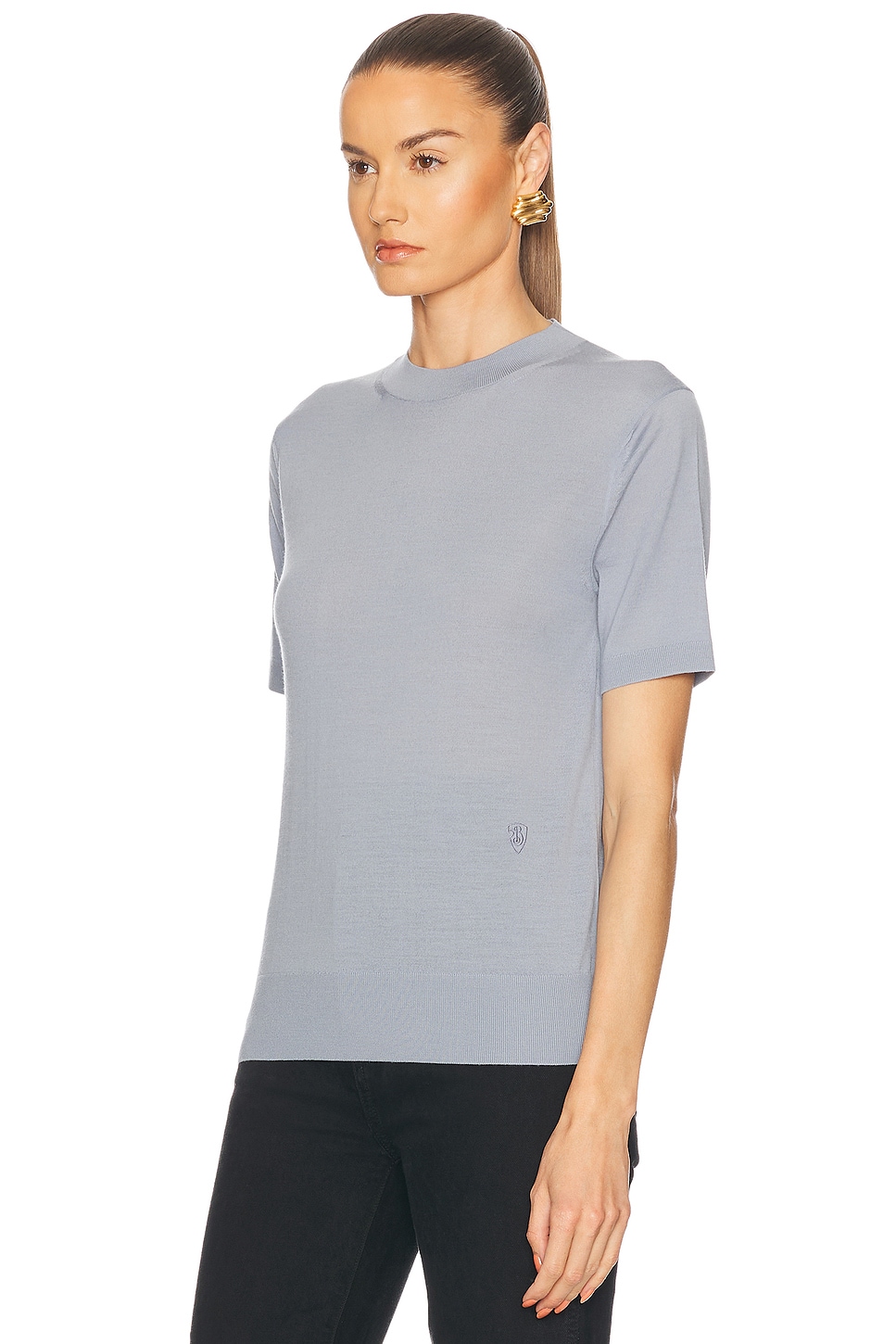 Shop Burberry Short Sleeve Top In Gale