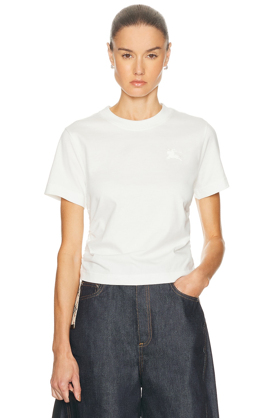 Image 1 of Burberry Short Sleeve T-Shirt in Chalk