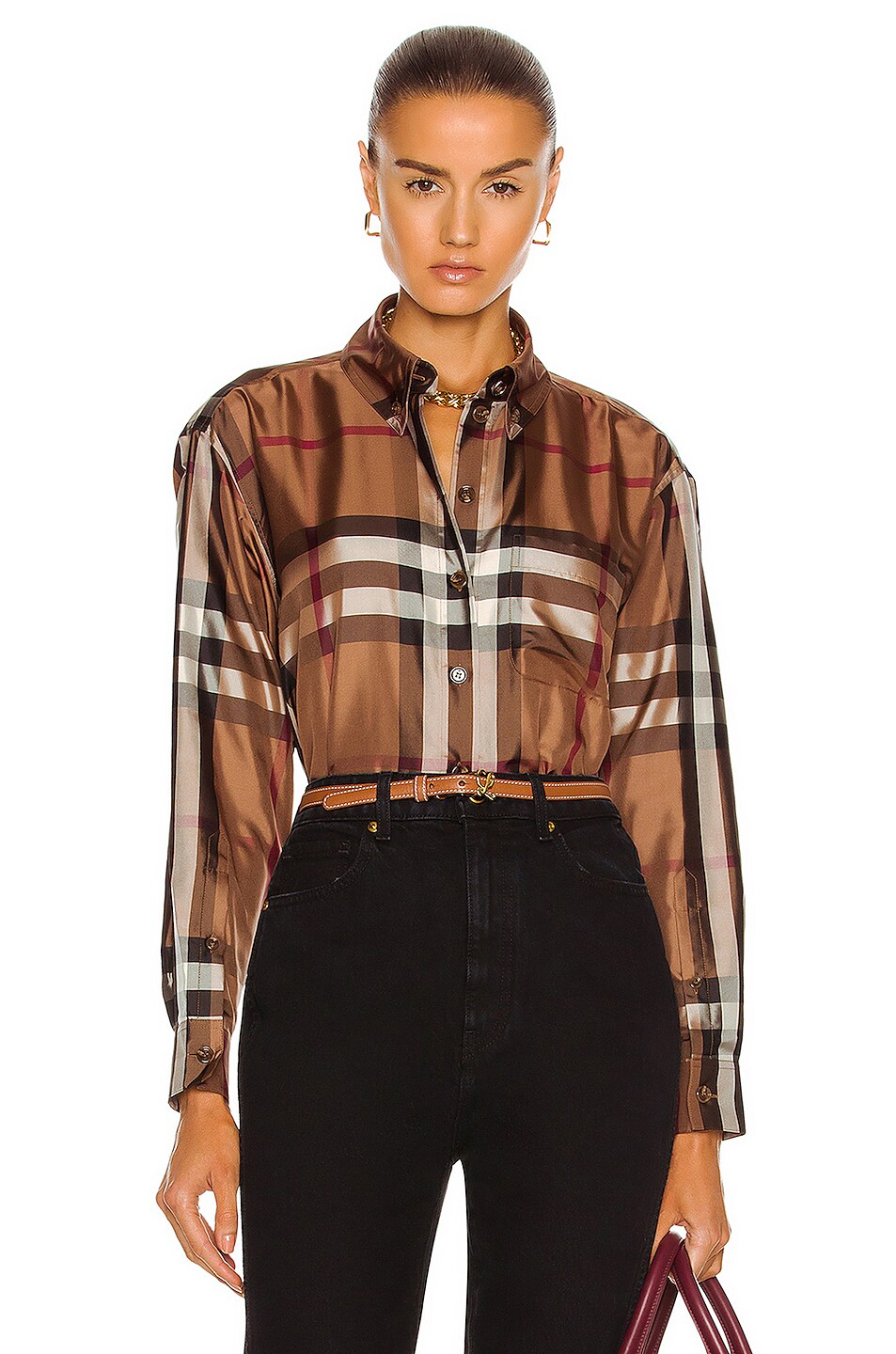 Image 1 of Burberry Carlota Shirt in Antique Check