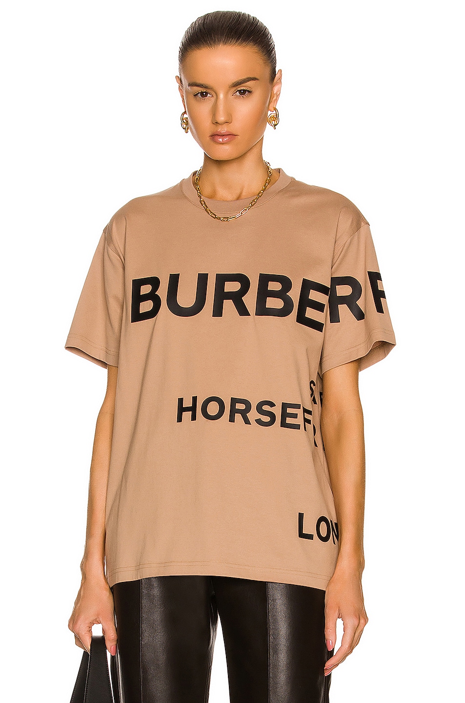 Image 1 of Burberry Carrick HFH Road T-Shirt in Camel