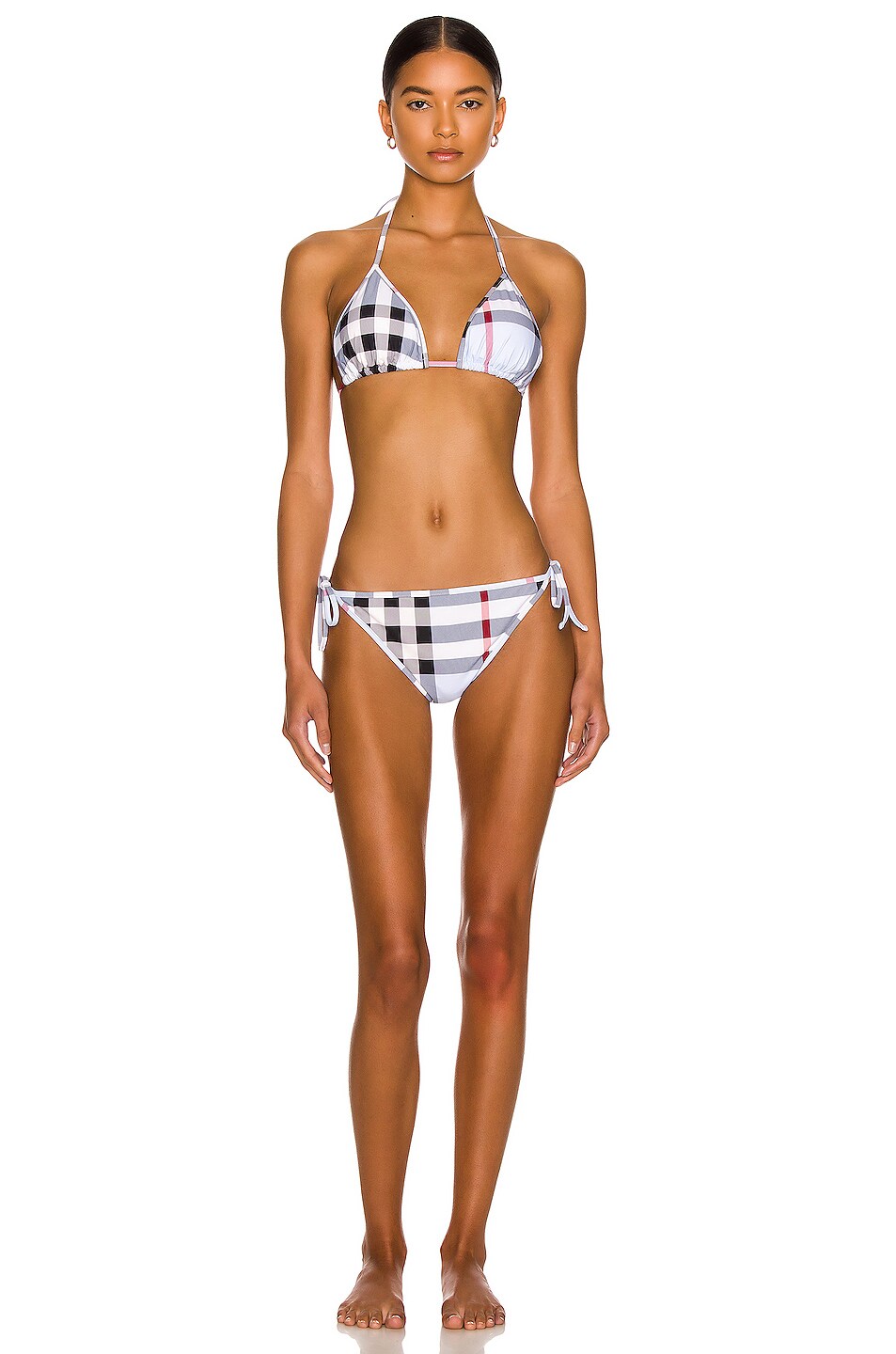 Image 1 of Burberry Cobb Bikini Set in Pale Blue IP Check
