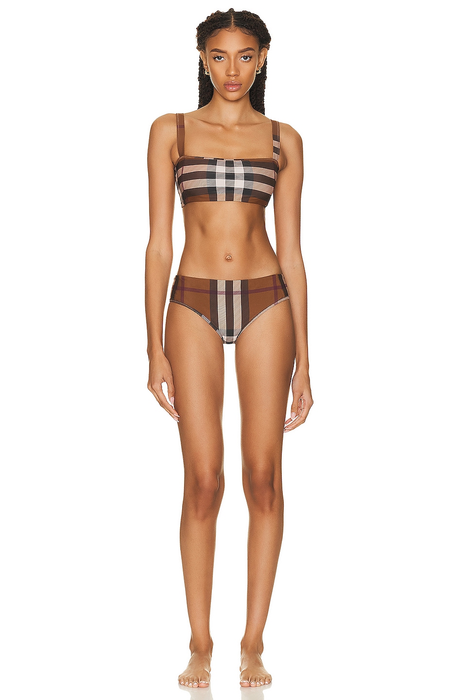 Image 1 of Burberry Bikini Set in Birch Brown IP Check