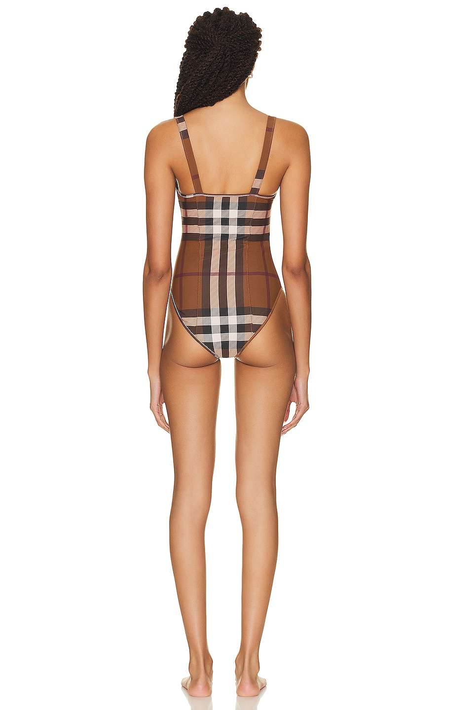 Burberry One Piece Swimsuit in Birch Brown IP Check FWRD