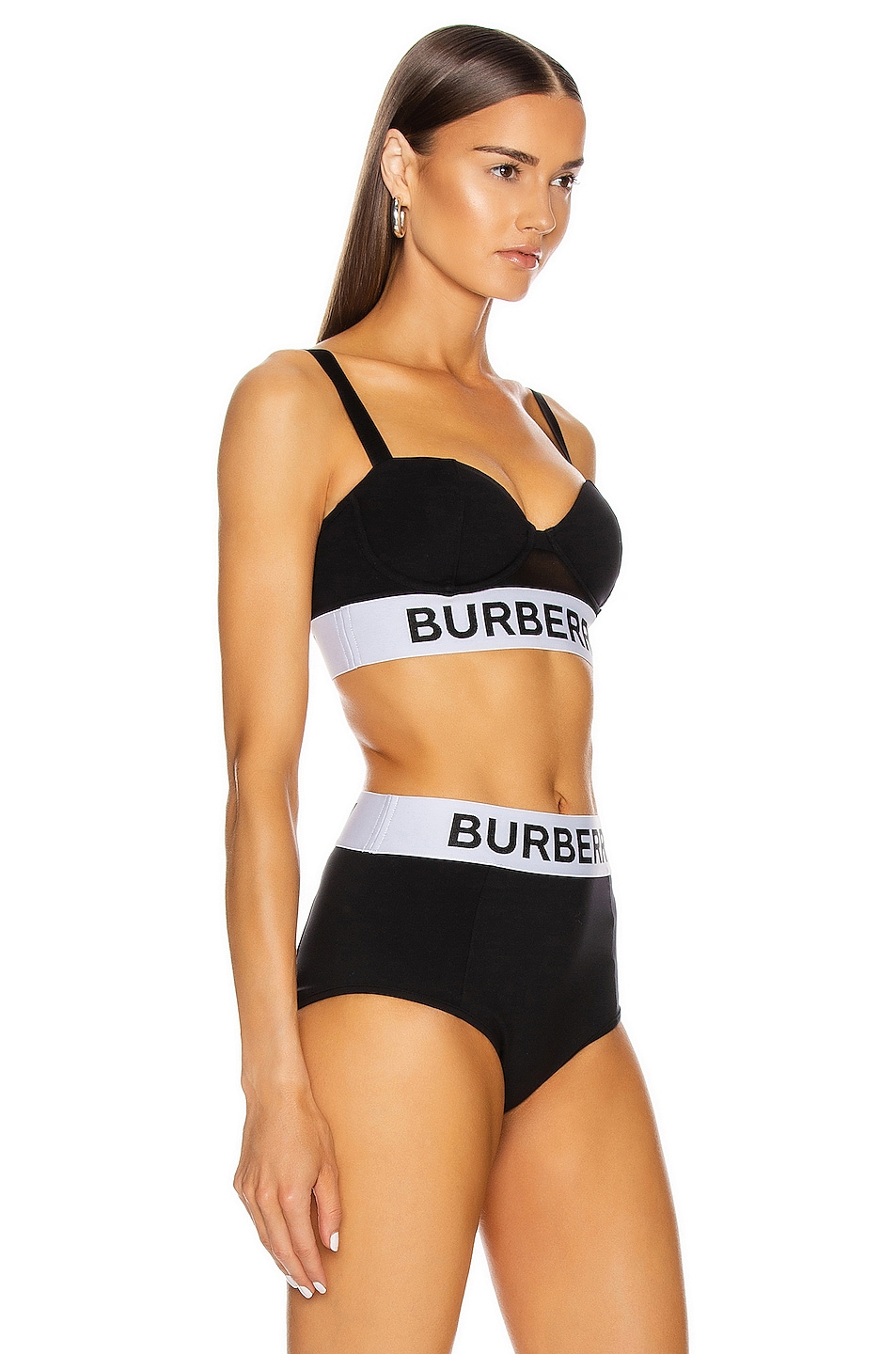 Bikini Top Styles Burberry Corset Style Bikini Top in Black FWRD