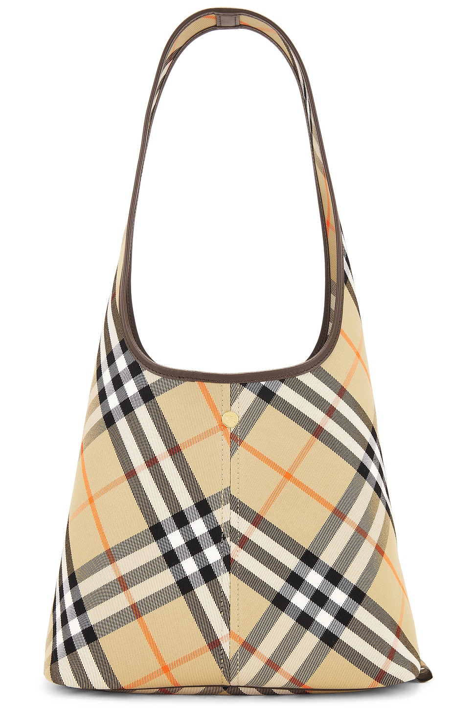 Shop Burberry Small Hobo Bag In Sand