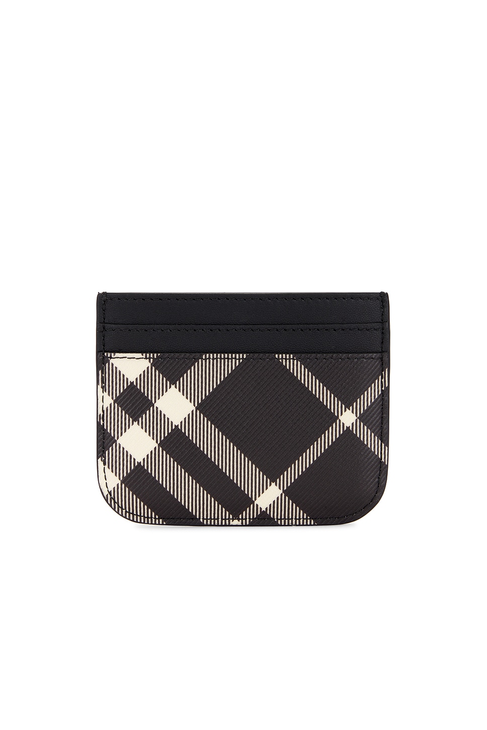 Shop Burberry Sandon Card Case In Black & Calico