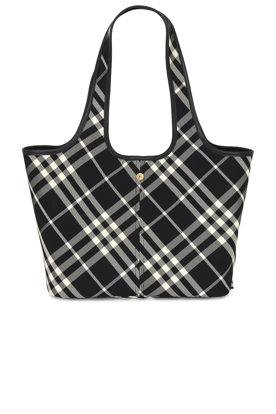 Shop Burberry Small Ew Tote Bag In Black & Calico