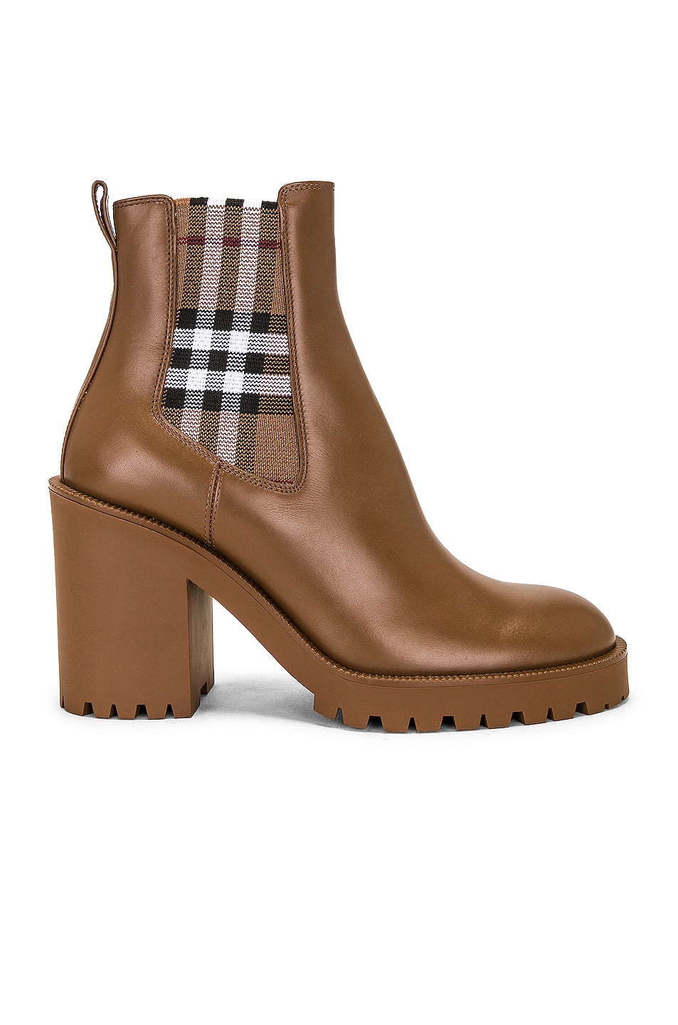 Image 1 of Burberry Leather Ankle Boot in Dark Birch Brown