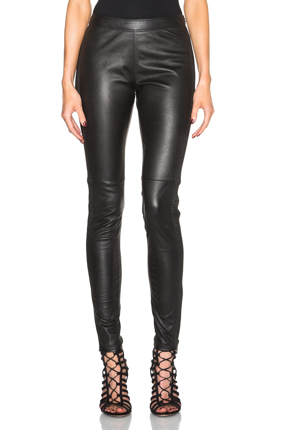 Image 1 of Burberry London Trembridge Leggings with Side Panels in Black