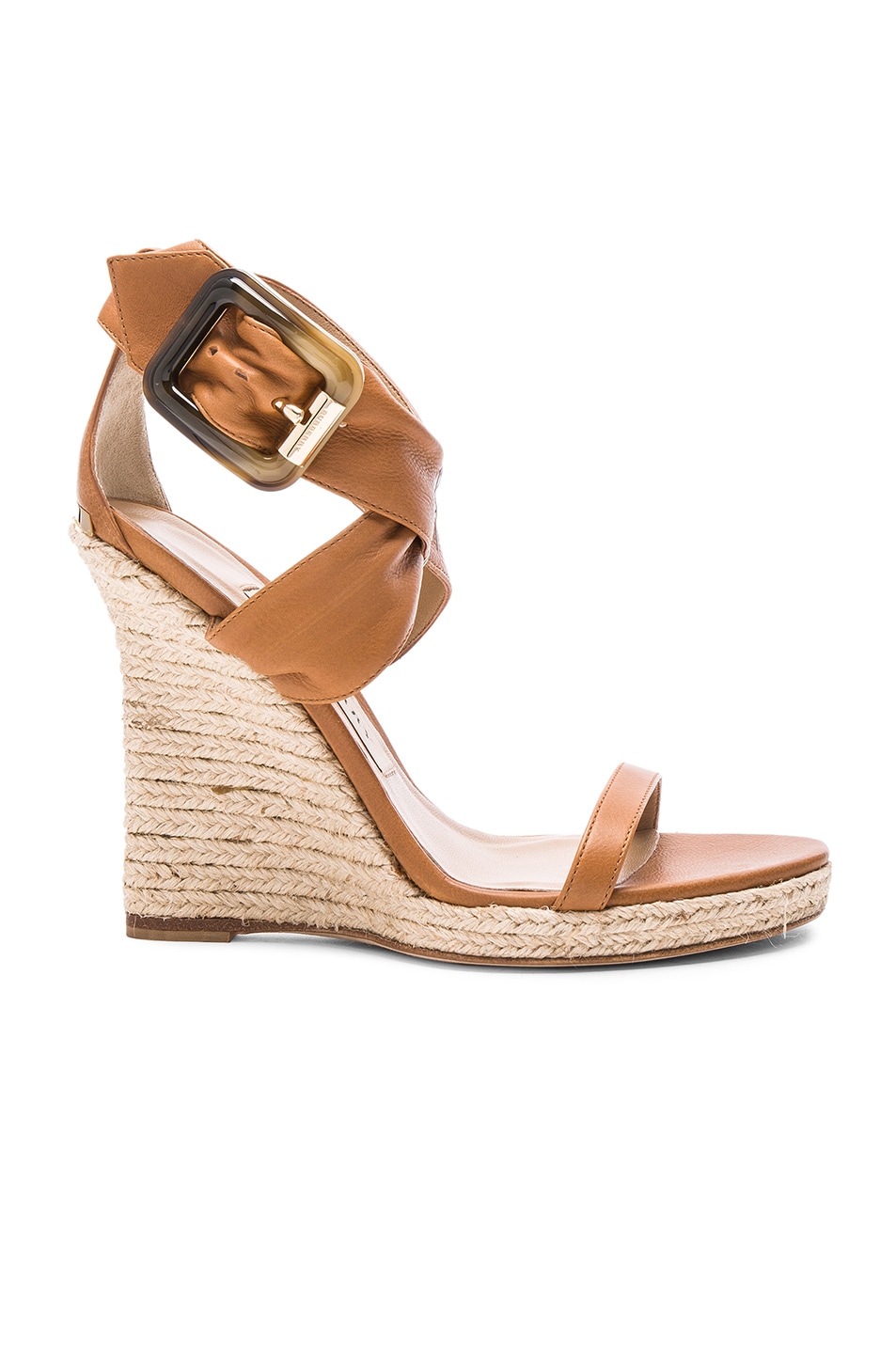 Image 1 of Burberry London Leather Catsbrook Espadrilles in Camel