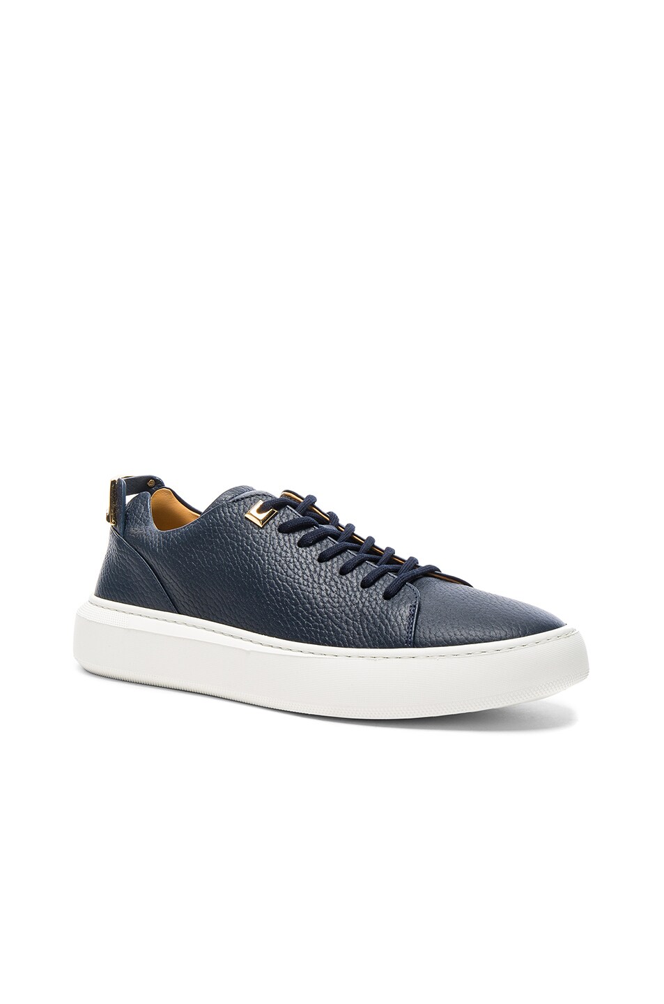 Image 1 of Buscemi 50MM Pebbled Leather Alce Sneakers in Ocean