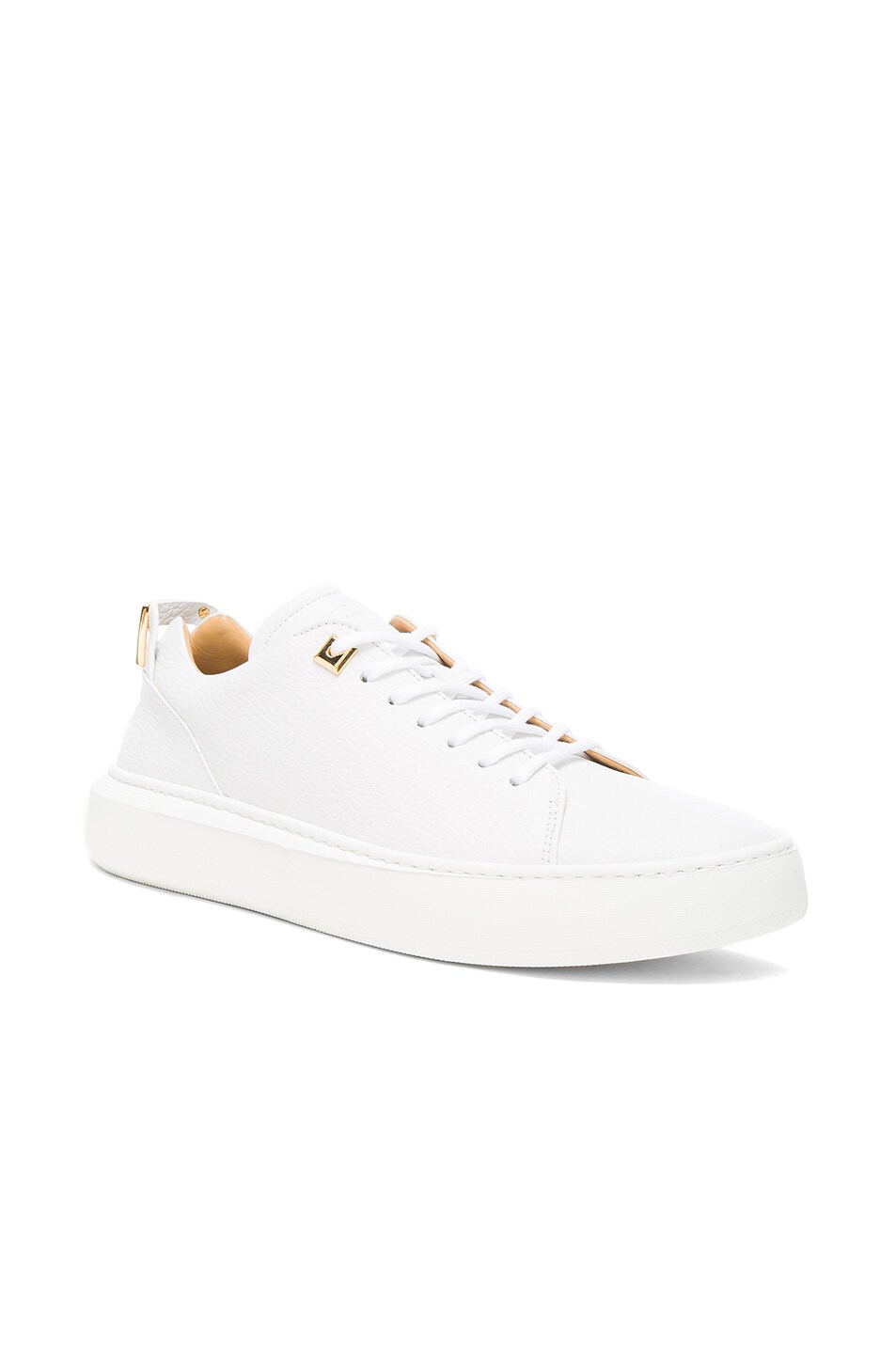 Image 1 of Buscemi 50MM Pebbled Leather Alce Sneakers in White