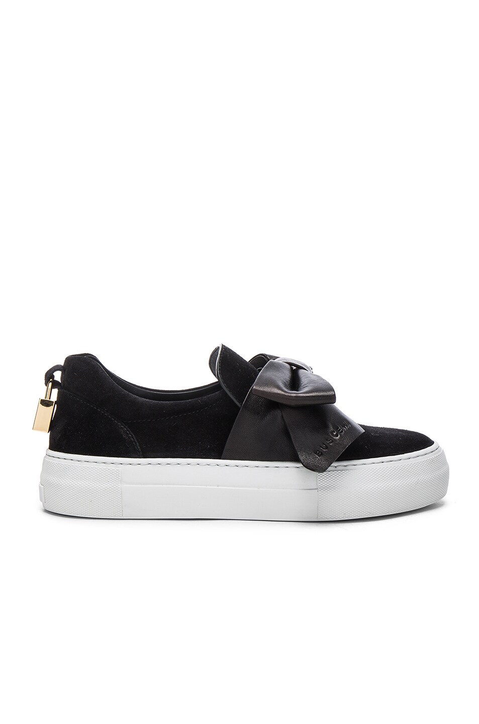 Image 1 of Buscemi 40MM Suede Bow Sneakers in Black