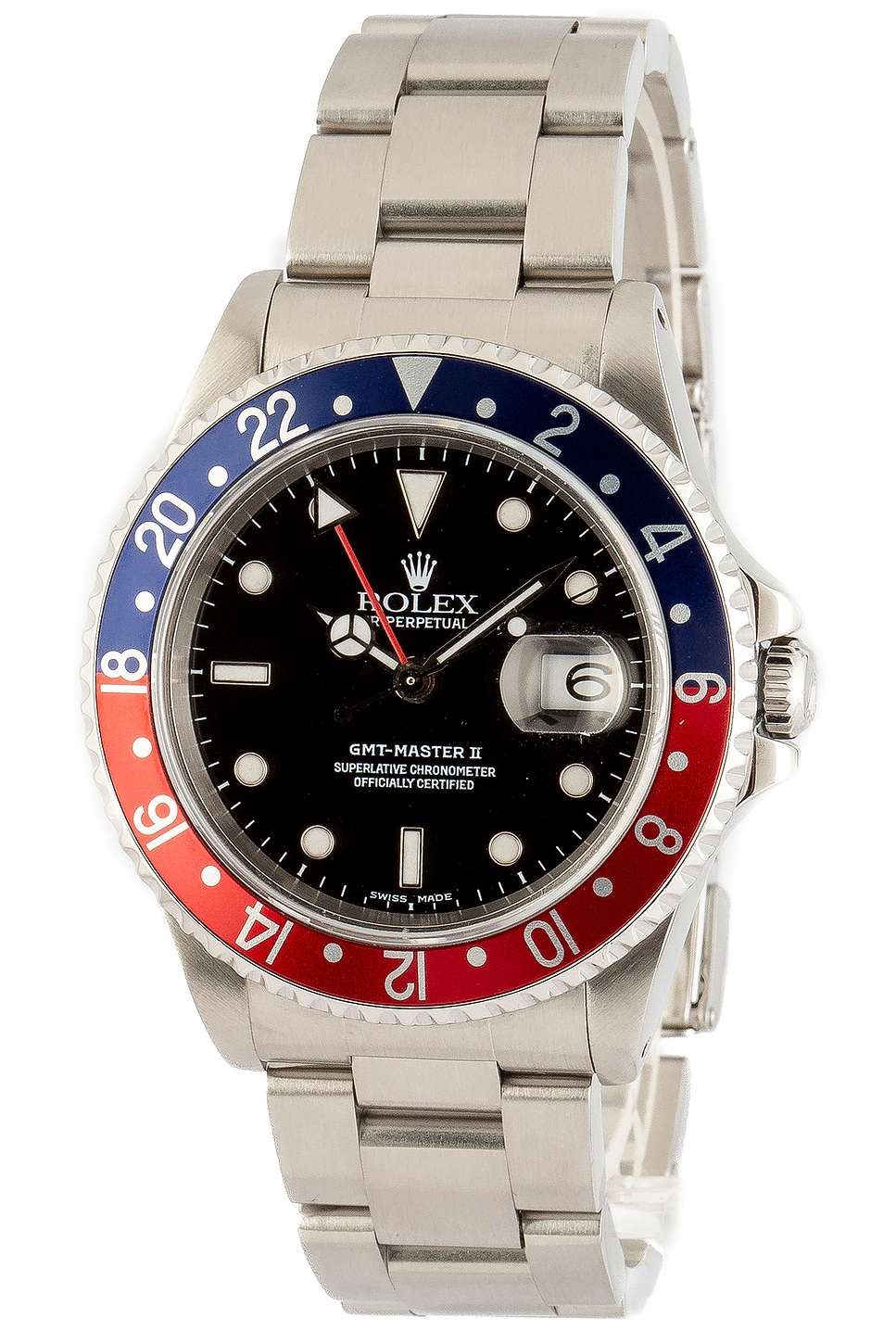 x FWRD Renew Rolex Gmt-Master Ii Ref 16710T Pepsi in Metallic Silver