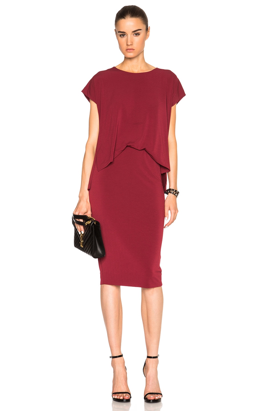 Image 1 of By Malene Birger Bixia Dress in Burgundy Red