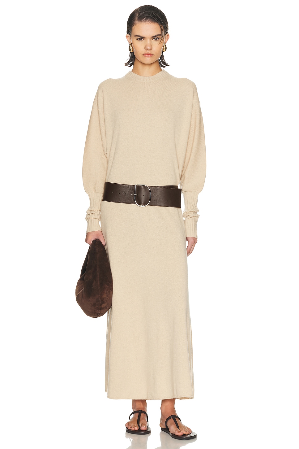 Image 1 of By Malene Birger Liv Dress in Old Beige